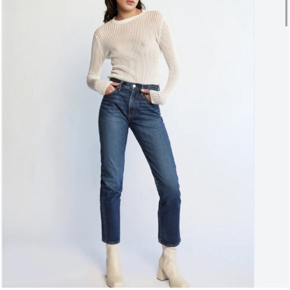 Daily Blue Adriano Goldschmeid Manya Classic Straight Leg Jean in Legacy NWT - Picture 14 of 14